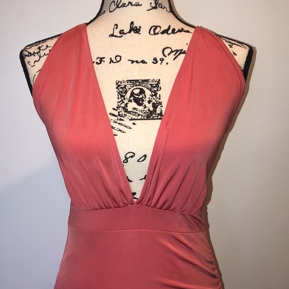 Charlotte Russe Silky Peach Dress - Picture 2 of 11